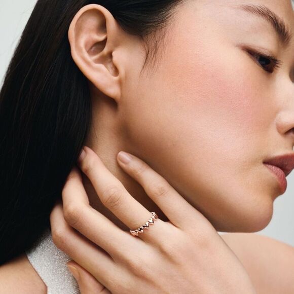 Pandora Rose Gold Heart Ring - Picture 5 of 10